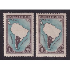 ARGENTINA 1935 GJ 812 ESTAMPILLA NUEVA CON GOMA GRANULADO HORIZONTAL Y VERTICAL U$ 20